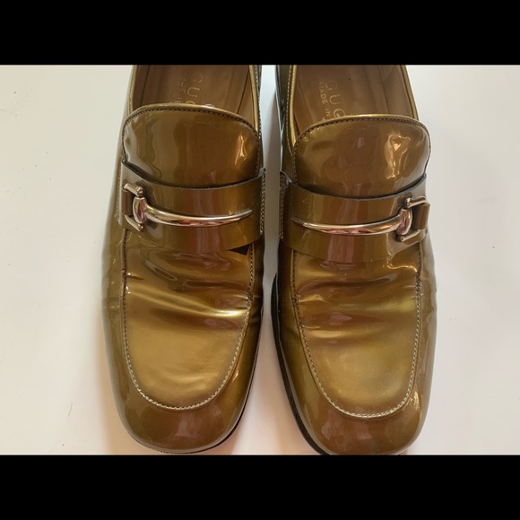 Authentic Vintage Gucci gold patent leather loafers 38.5C - Picture 14 of 16